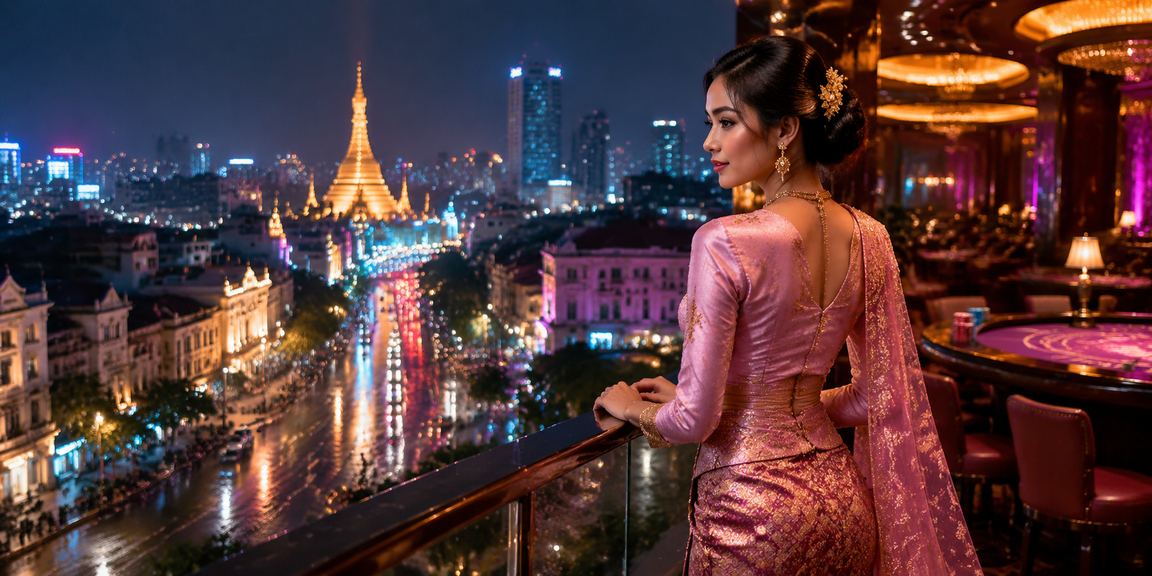 ရန်ကုန်မြို့တွင် စလော့ဂိမ်းကို ဖုန်းဖြင့်ကစားနေသော လူငယ်